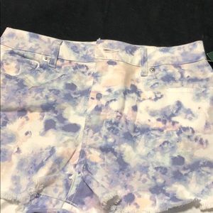 High rise tie dye shorts